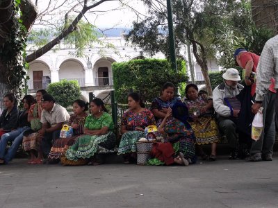 People watching Antigua Guatemala