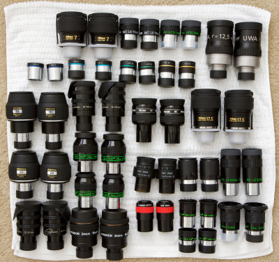 Binoviewer eyepiece collection