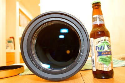 Objective lens closeup
