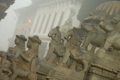 Stairway statues