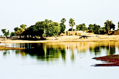 Djenne is surrounded by water on three sides