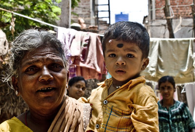 This grandmother was very eager to have her grandson photographed