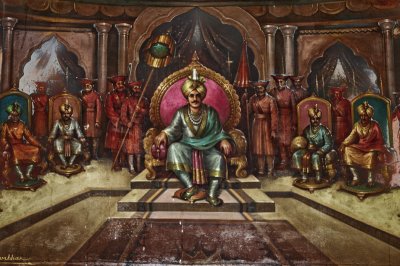 A painting of an old Maharaja -- this from the Old Palace, now a hotel. I had lunch there.
