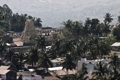 Melkote town from the temple