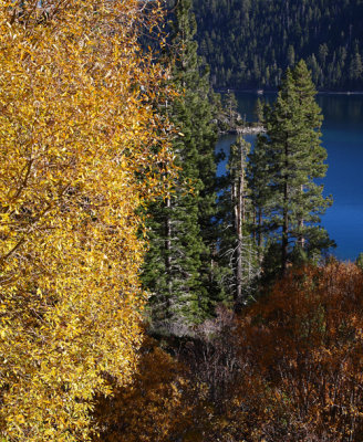 Lake Tahoe: Emerald Bay and antique wagons
