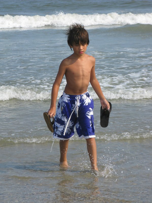 Hey, the sand is on my shoe
