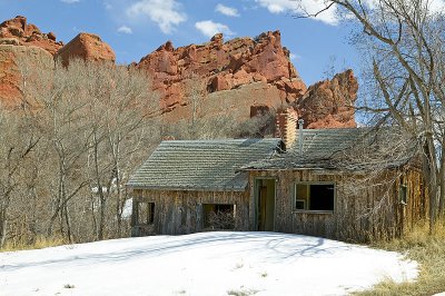 Abandoned Log Cabin in Roxborough State Park