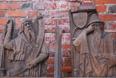 Wooden sculptures in the church of the Virgin Mary