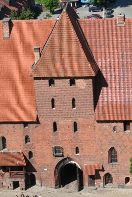 North-West corner of the courtyard from the exit of the area of the Infirmary