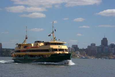The Manly Ferry on its way