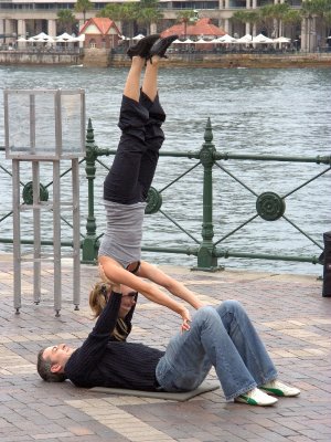 Street Entertainment - A Lady Contortionist