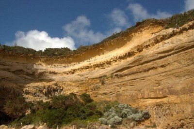 The cliffs at Loch Ard Gorge
