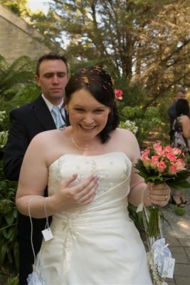 A very happy bride