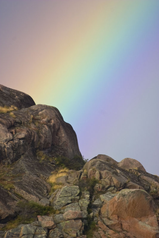 The end of a rainbow