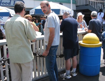 seafood lunch, Redondo pier, 2006