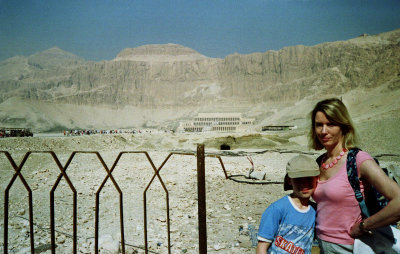 Arriving at the Temple of Hatshepsut