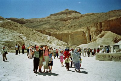 at the entrance of the Valley of the Kings