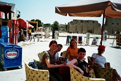 refreshments at Karnak Temple