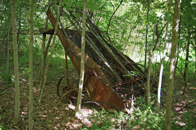 Old farm equipment in the woods!