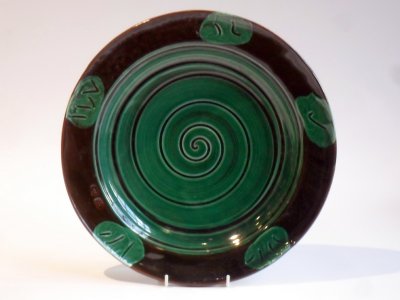 Deep Green Spiral Plate