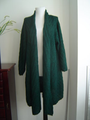 #143 Green/black wool/acrylic jacket