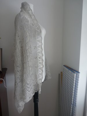 #170 Light Grey alpaca/silk shawl