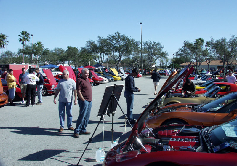 View Of The Car Show About Mid-Day