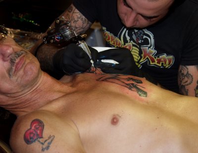 A Better View Of The Work On The Lips.