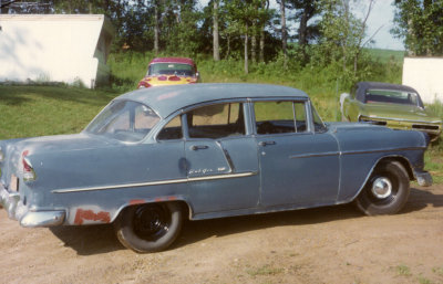 The Blue 55 Chevy Pretty Much The Way I Bought It.