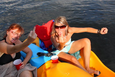 This is what they had to say about drinking and paddleboating