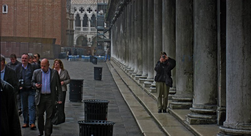 Magaret getting a shot in the Piazza San Marco .. 2967_68