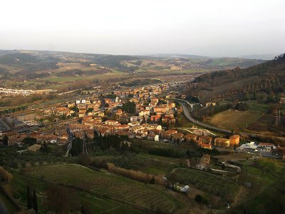 Late afternoon over lower Orvieto, looking east ..  A4935