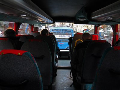 On the bus at Piazza Gramsci preparing its return to Florence .. S9333