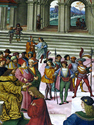 Detail, Aeneas crowned poet-laurate .. S9277
