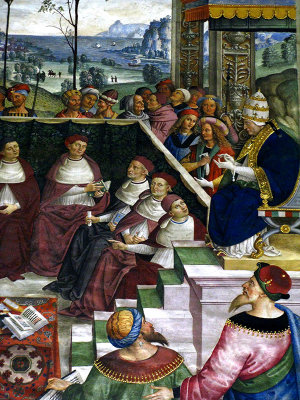 Detail, Pius II presides a Congress at Mantua  .. S9281