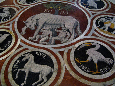 Graffiti: Coat of Arms of Siena , Pisa, Lucca, Rome, etc .. S9216