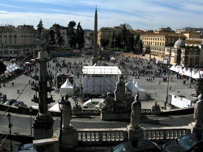 Piazza del Popolo from the terrace of Piazzale Napoleone .. R9457