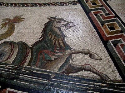 In the Sala Rotunda, floor mosaic from the Baths of Otricoli in Umbria .. R9491