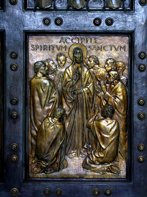 Door dedicated to John Paul II, detail .. R9530