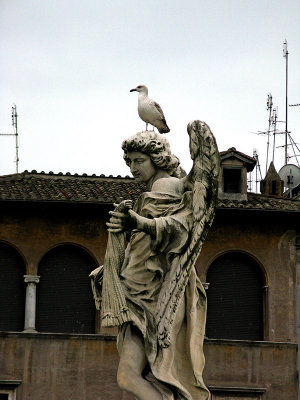 On the Ponte Sant'Angelo, Bernini's angel ..  R9549