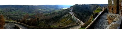 From Civita di Bagnoregio, 180 degree panoramic view