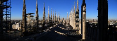 Milano Duomo panorama, rooftop