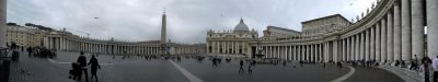 Piazza  San Pietro, 180 degree panoramic view