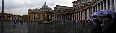 Piazza San Pietro in the rain
