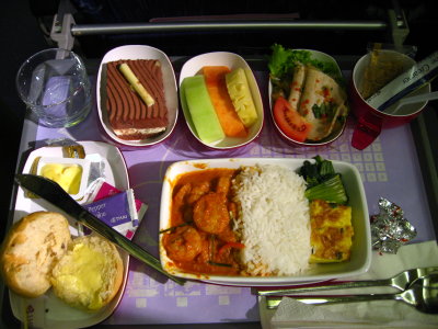 delicious thai airways cuisine - courtesy of becky-san