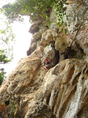 rock climbing in 90ish degrees