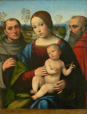 Modanna and Child with Saints Frencis and Jerome, ca. 1500-1510