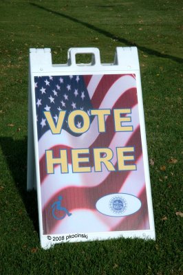 New Vote Here Signs