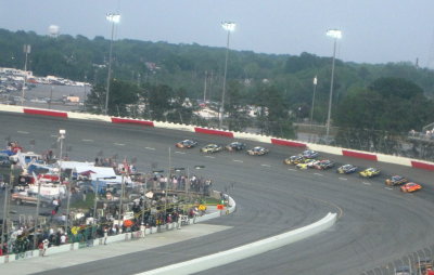 racing into turn 2