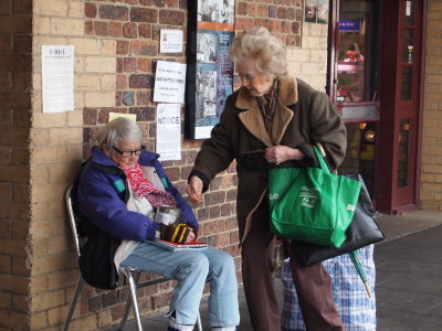 The bag lady.